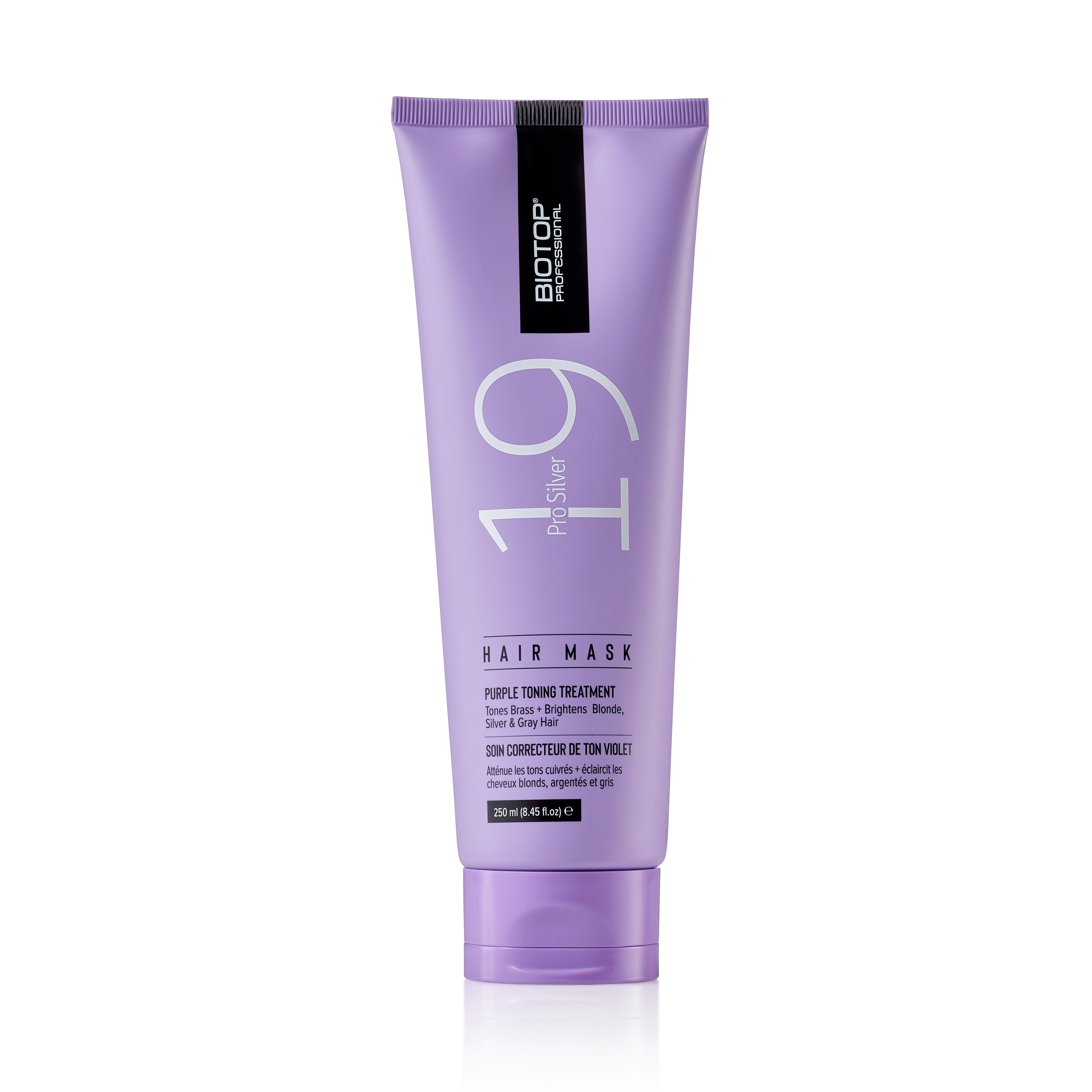 ⁦19 Pro Silver Hair Mask⁩ מסכה סגולה לשיער בלונדיני, מובהר וכסוף