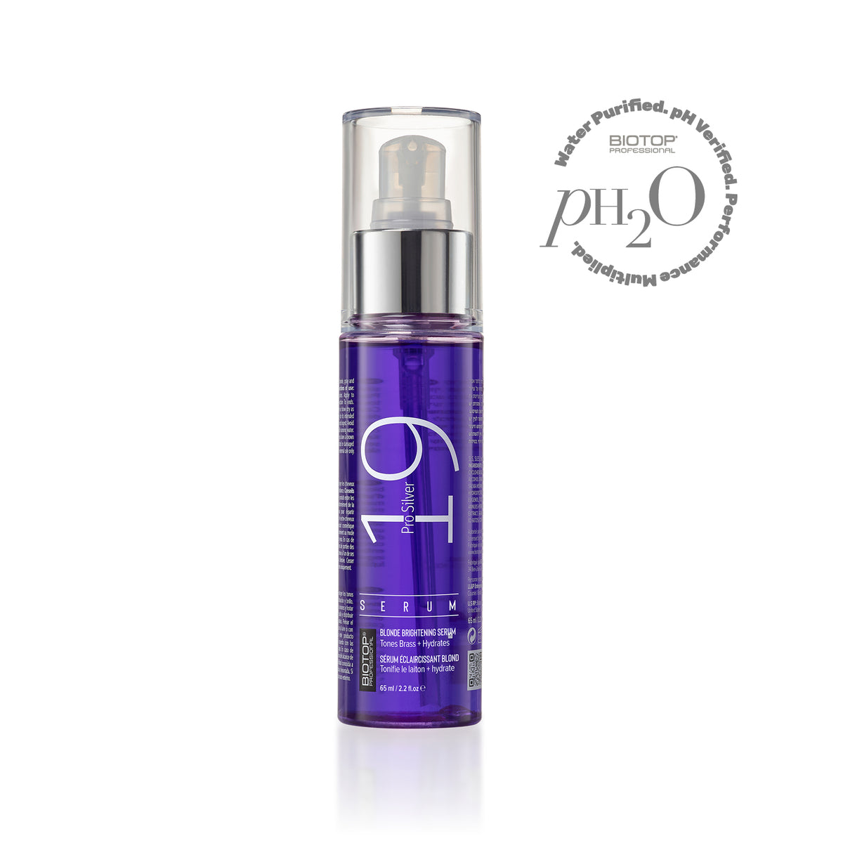 ⁦19 Pro Silver Serum⁩ סרום סגול לשיער בלונדיני, מובהר ואפור