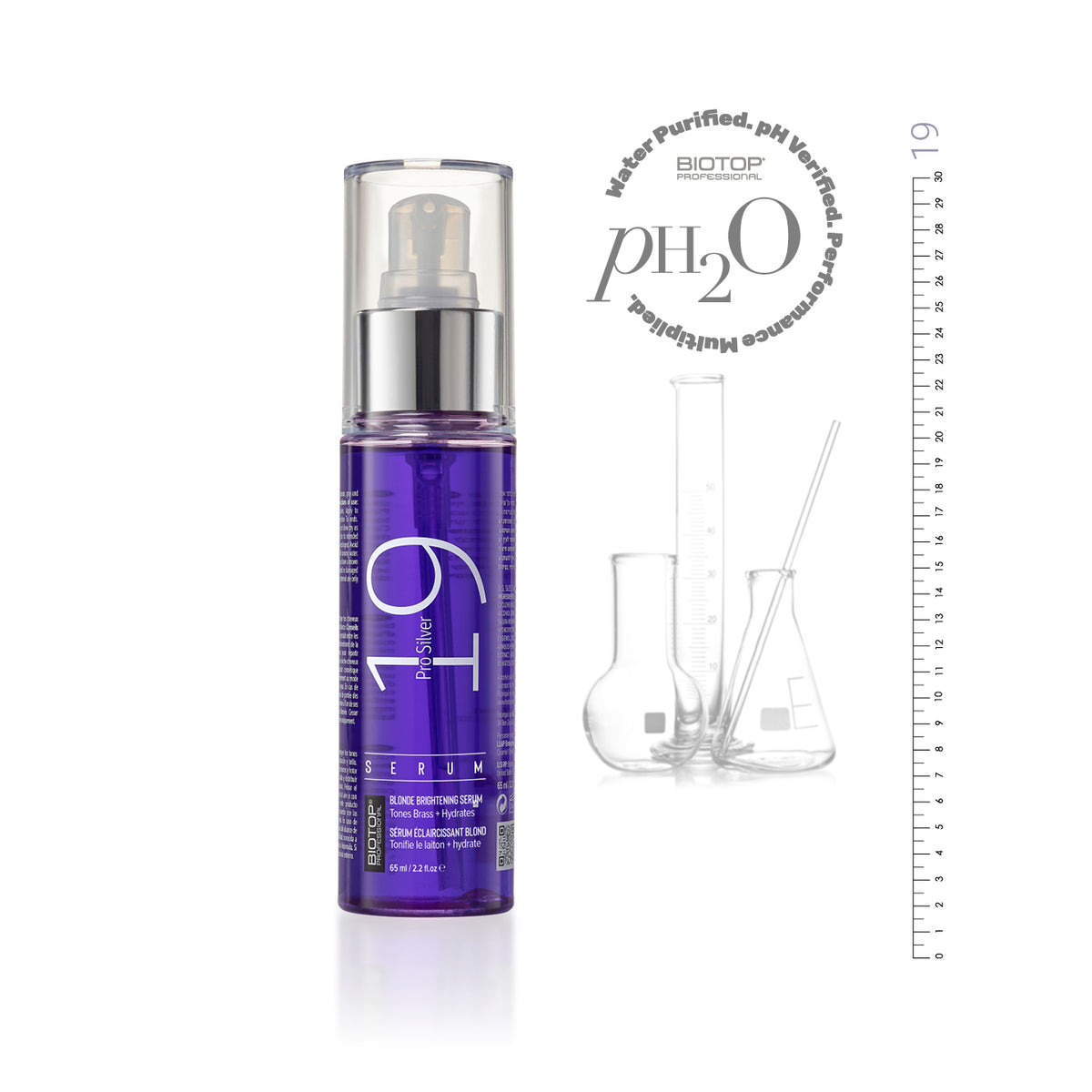⁦19 Pro Silver Serum⁩ סרום סגול לשיער בלונדיני, מובהר ואפור