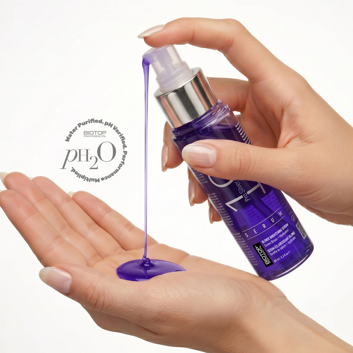 ⁦19 Pro Silver Serum⁩ סרום סגול לשיער בלונדיני, מובהר ואפור