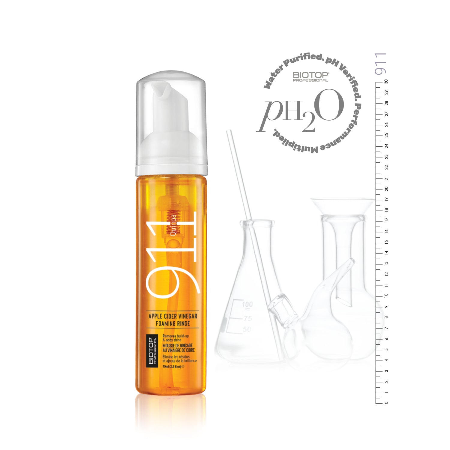 ⁦911 Quinoa Apple Cider Vinegar Foaming Rinse⁩ מיני קצף חומץ תפוחים לניקוי עמוק ואיזון הקרקפת