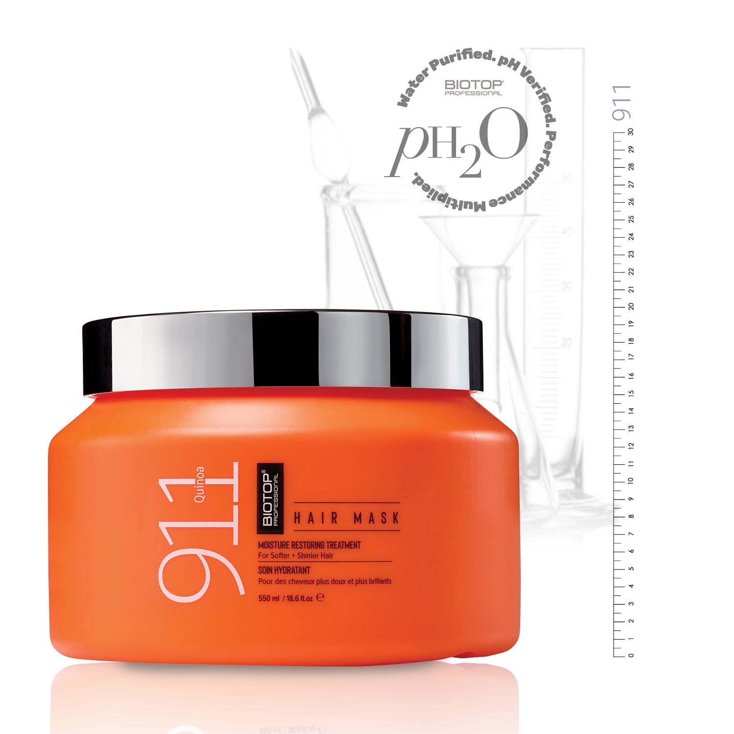 ⁦911 Quinoa Hair Mask⁩ מסכת שיער עשירה להזנה, לחות וברק טבעי